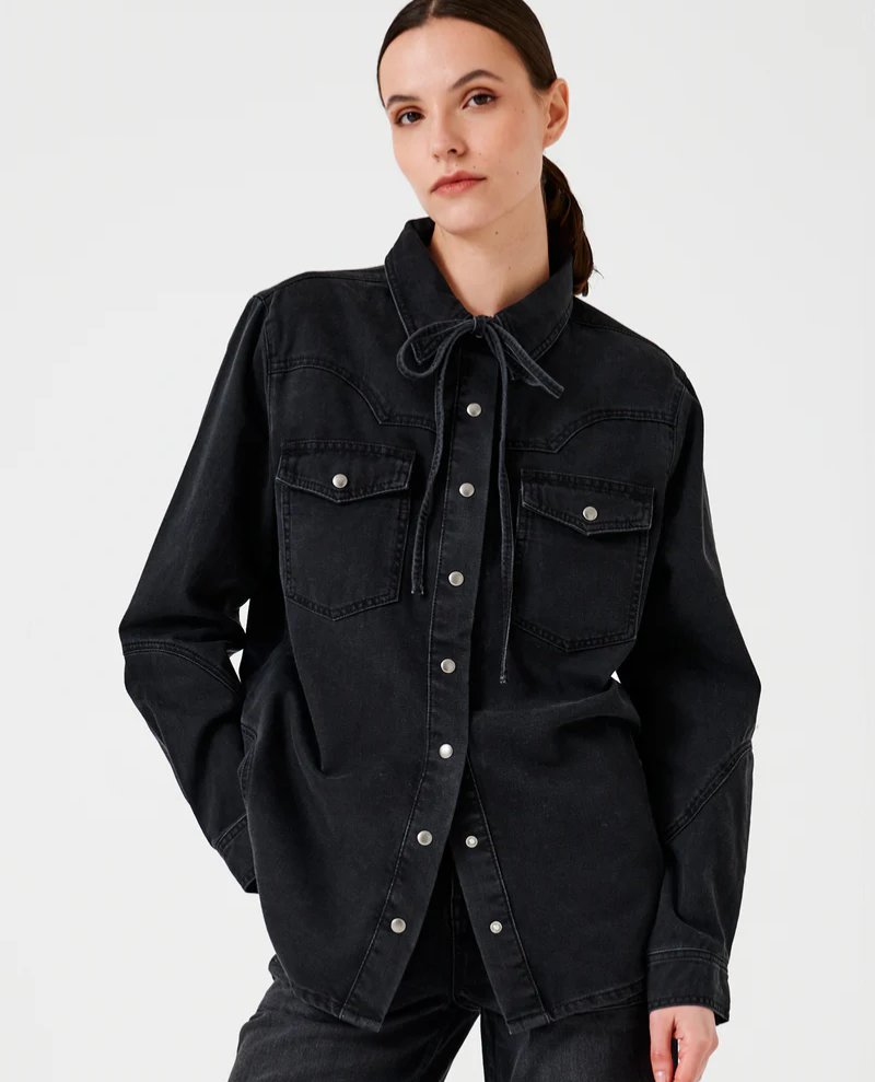 Seventy + Mochi Mia Vintage Black Shirt