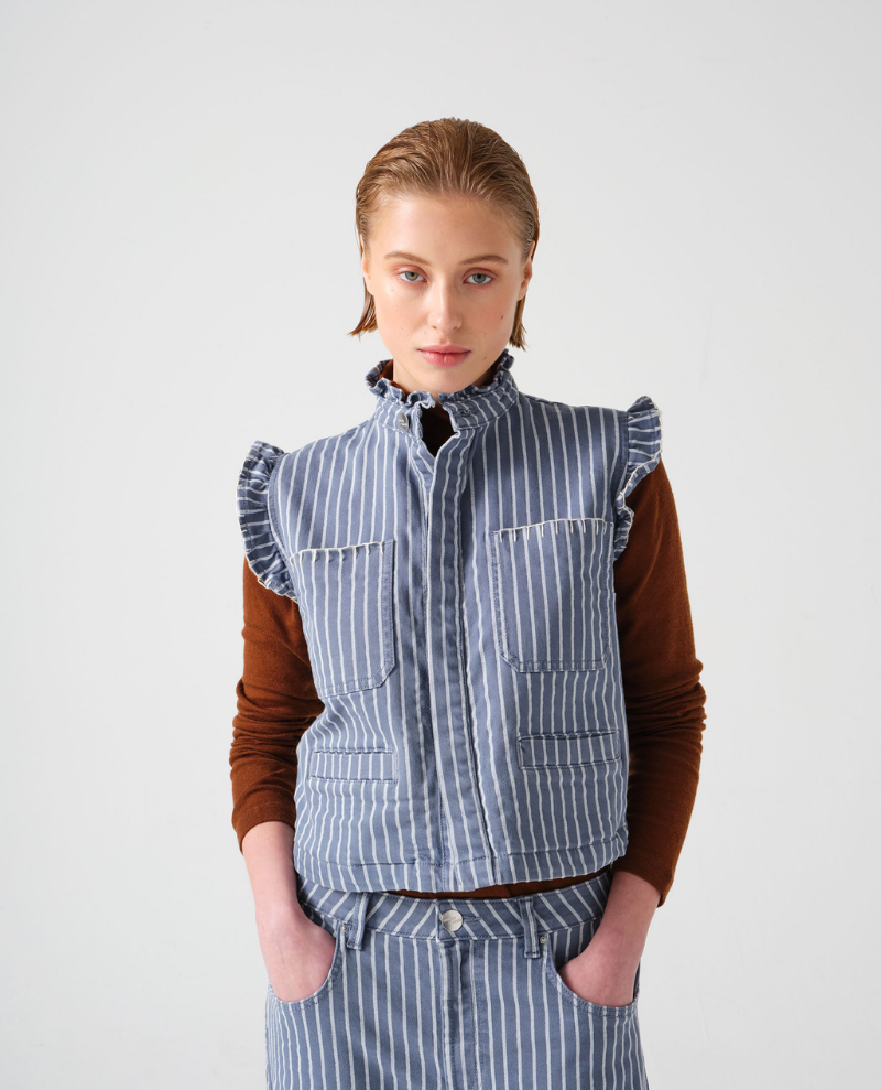 Seventy Mochi Pablo Washed Denim Waistcoat