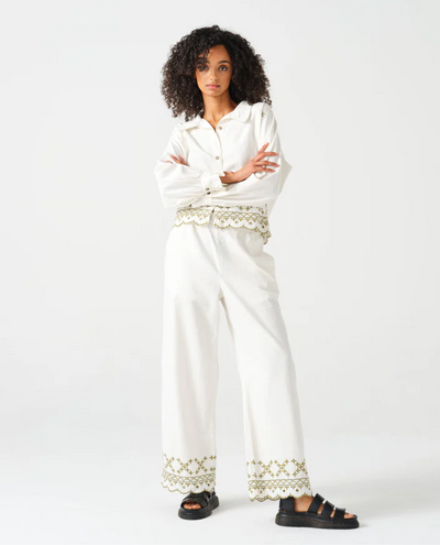 Seventy + Mochi Sophie Ecru Trouser