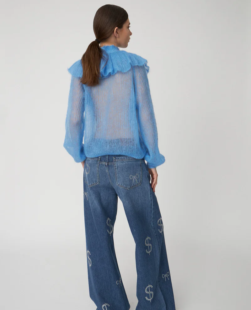 Stella Nova Blue Delicate Frill Knit