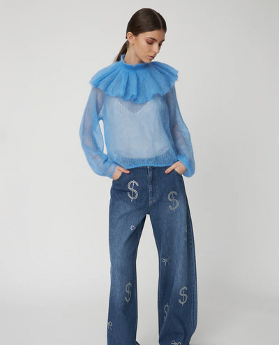 Stella Nova Blue Delicate Frill Knit