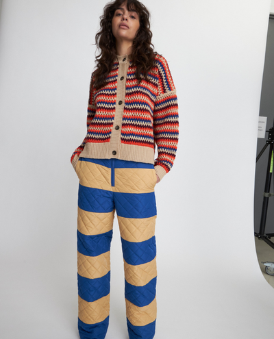 Stella Nova Italian Wool Multi Stripe Cardigan