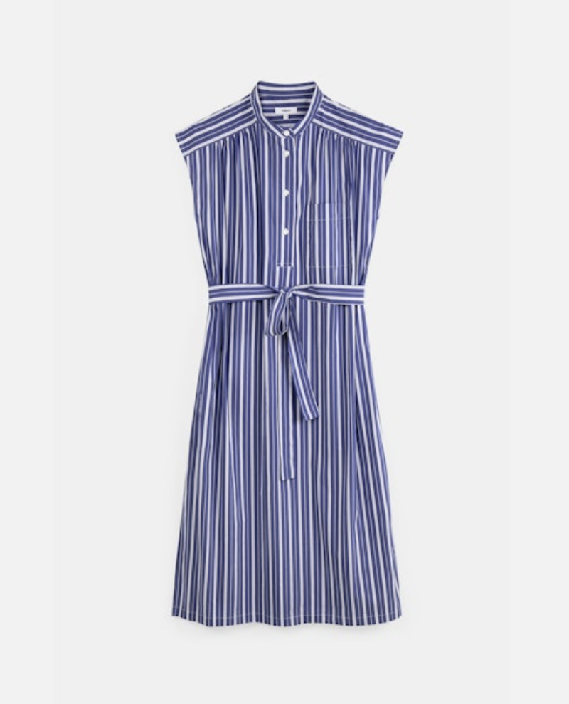 Suncoo Cara Blue Stripe Dress