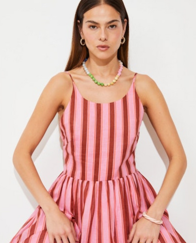 Suncoo Cyrus Rose Stripe Dress