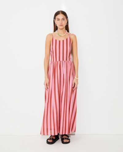 Suncoo Cyrus Rose Stripe Dress