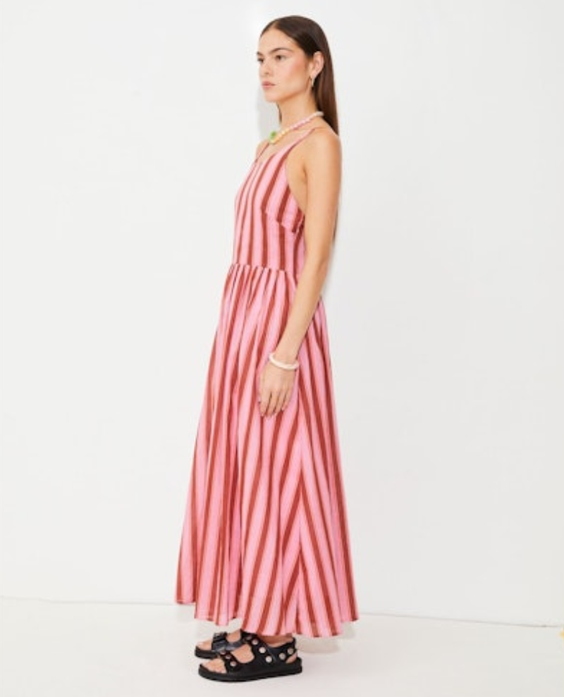 Suncoo Cyrus Rose Stripe Dress