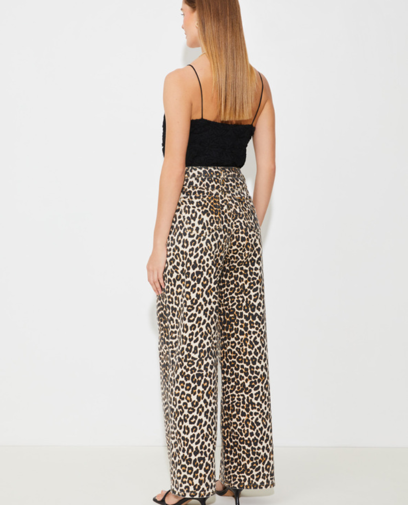 Suncoo Robin Beige Leopard Trousers