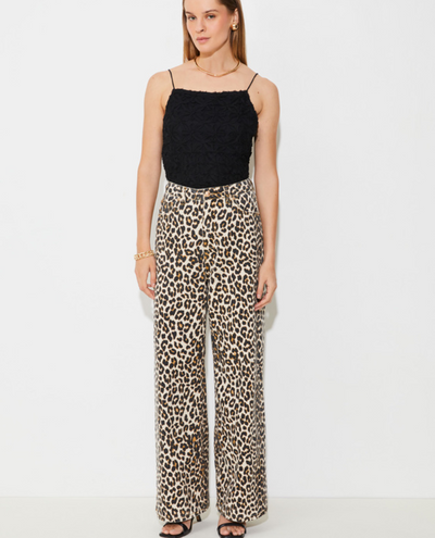 Suncoo Robin Beige Leopard Trousers