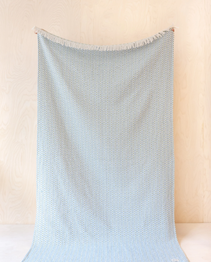 TBCo. Green Geometric Cotton Throw