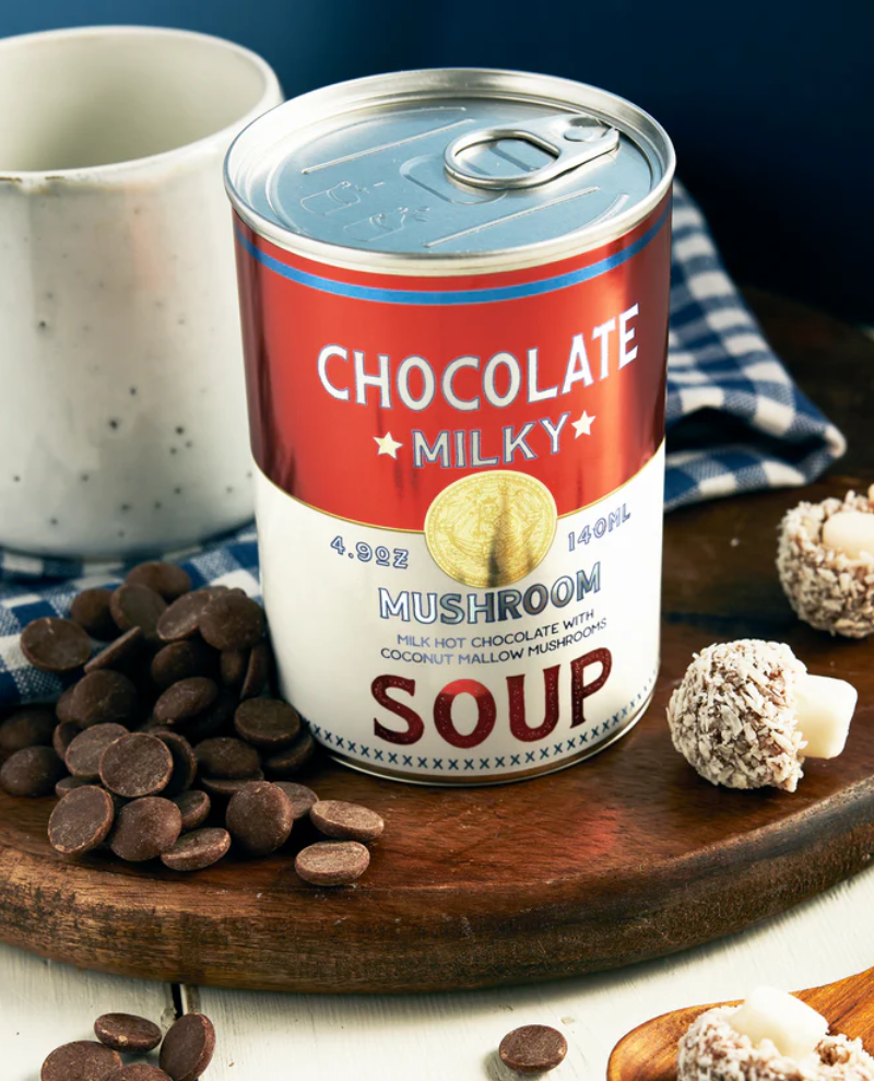 Chocolate & Mushroom Soup Tin