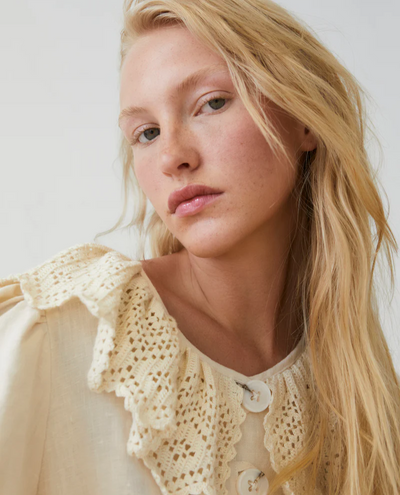 The New Society Lake Cream Collar Blouse