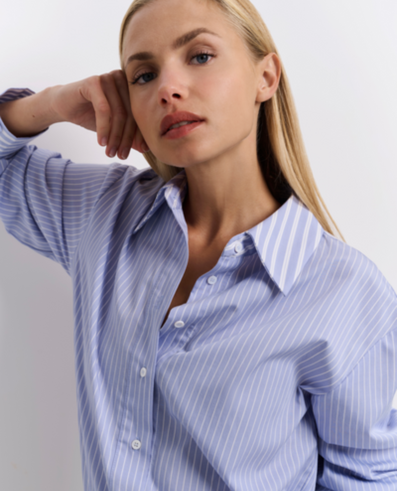 Yaya Blue Stripe Shirt