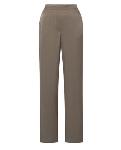 Yaya Clay Pebble Grey Satin Trousers