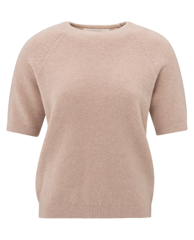 Yaya Dusty Pink Short Sleeve Knit