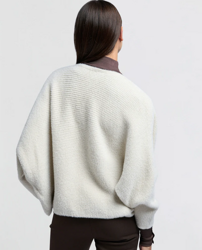 Yaya Fluffy Off White Bolero Cardigan