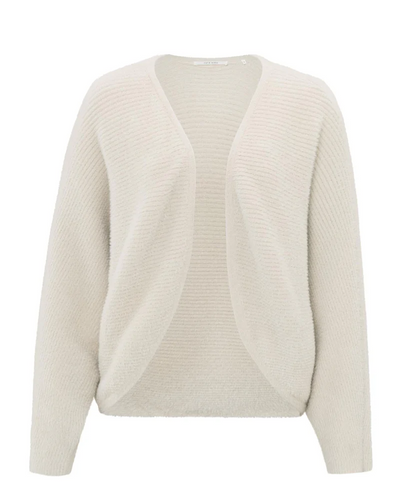 Yaya Fluffy Off White Bolero Cardigan