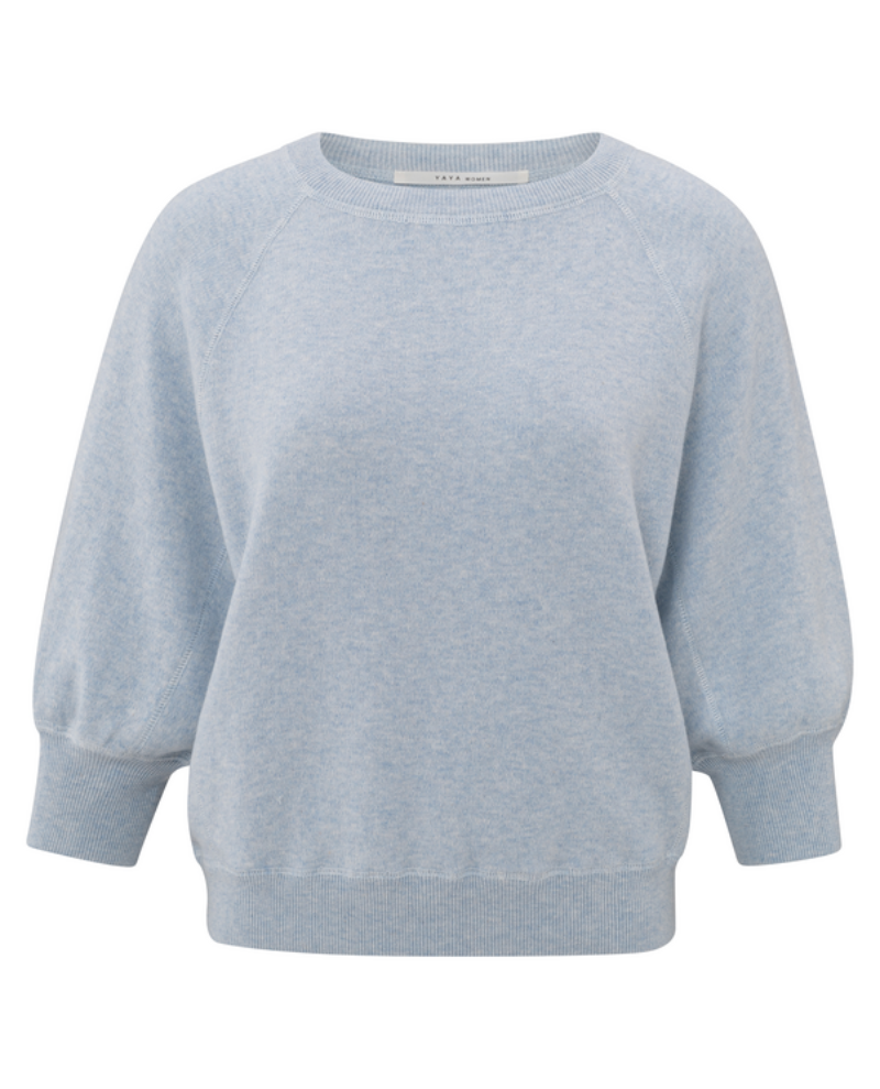 Yaya Dawn Blue Raglan Sweatshirt