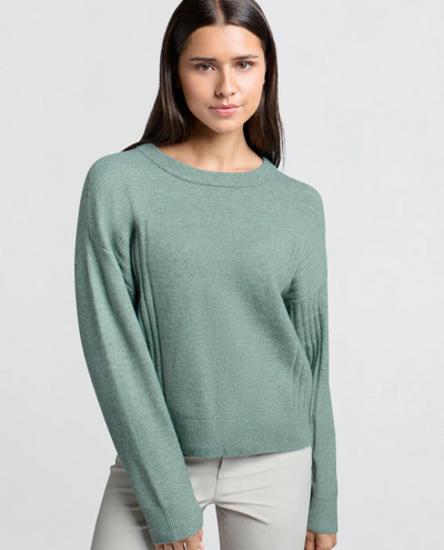 Yaya Jade Green Crew Knit