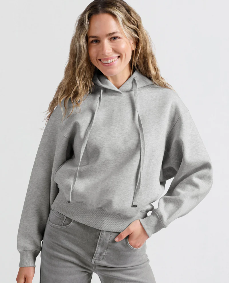 Yaya Light Grey Hooded Sweatshirt