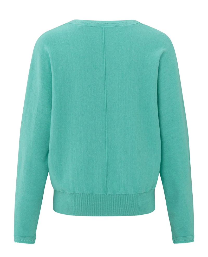 Yaya Pool Blue V-Neck Knit