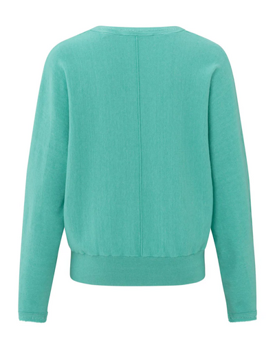 Yaya Pool Blue V-Neck Knit