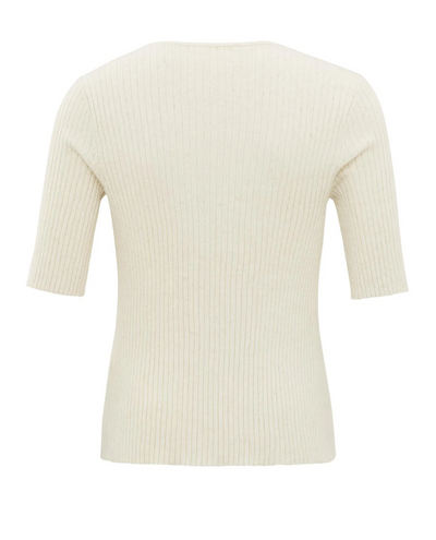 Yaya Beige Short Sleeve Cardigan