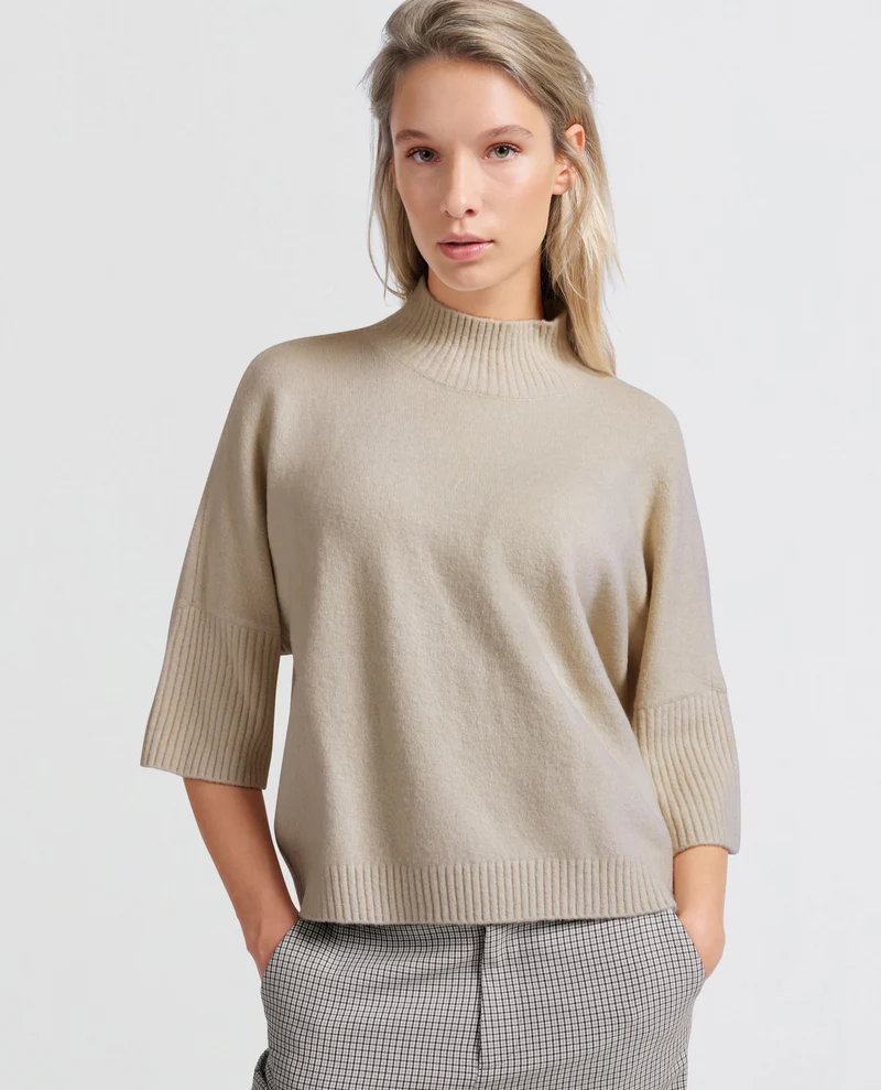 Yaya Pumice Stone Beige Turtle Knit