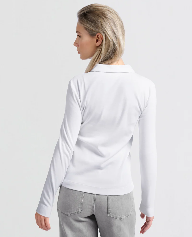 Yaya Pure White Ribbed T-Shirt