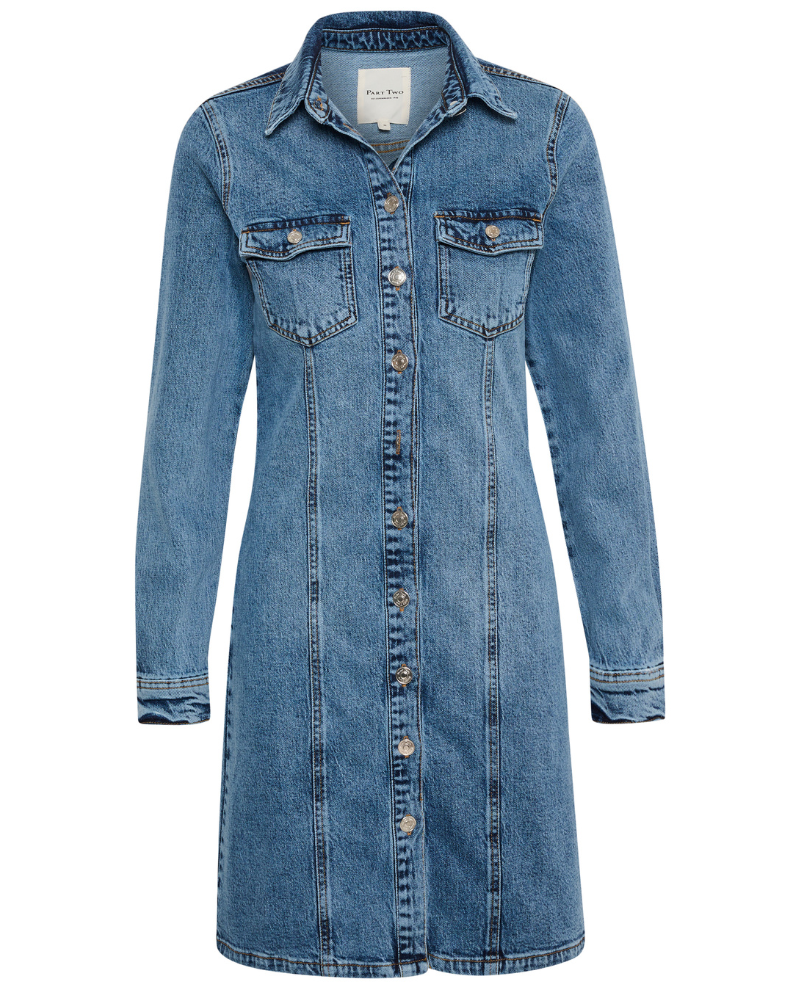 Part Two Fiva Denim Dress Biscuit Clothing Ltd