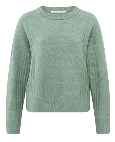 Yaya Jade Green Crew Knit