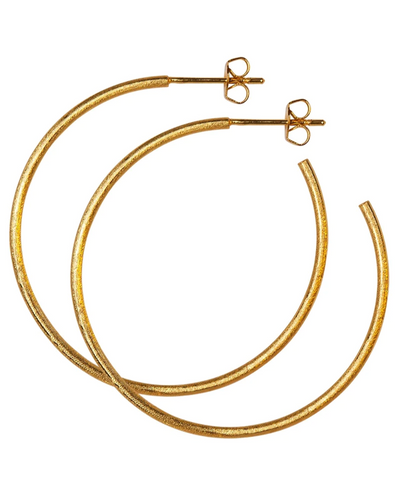 Lulu Copenhagen Gold Plated Large Hoop Pair