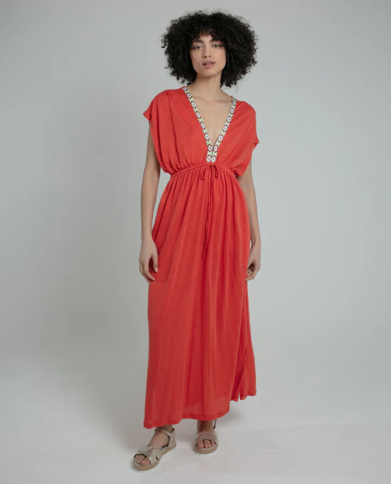 Nooki Lucia Orange Maxi Dress