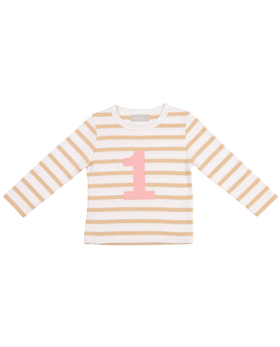 Bob and Blossom Biscuit and White Striped Number T-Shirt